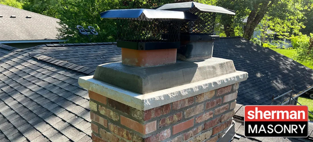 fixed chimney with a new cap in the twin cities